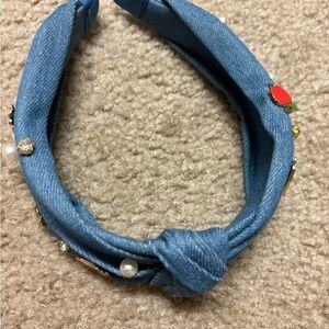 Blue Embellished Headband and scrunchy set